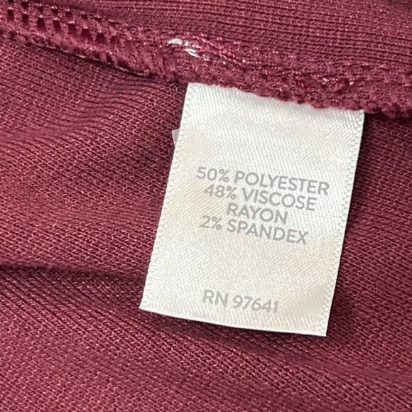 Pure Jill Womens XL Bordeaux Cardigan Multi-Way Wrap Sweater Open‎ Front Maroon - Picture 11 of 13